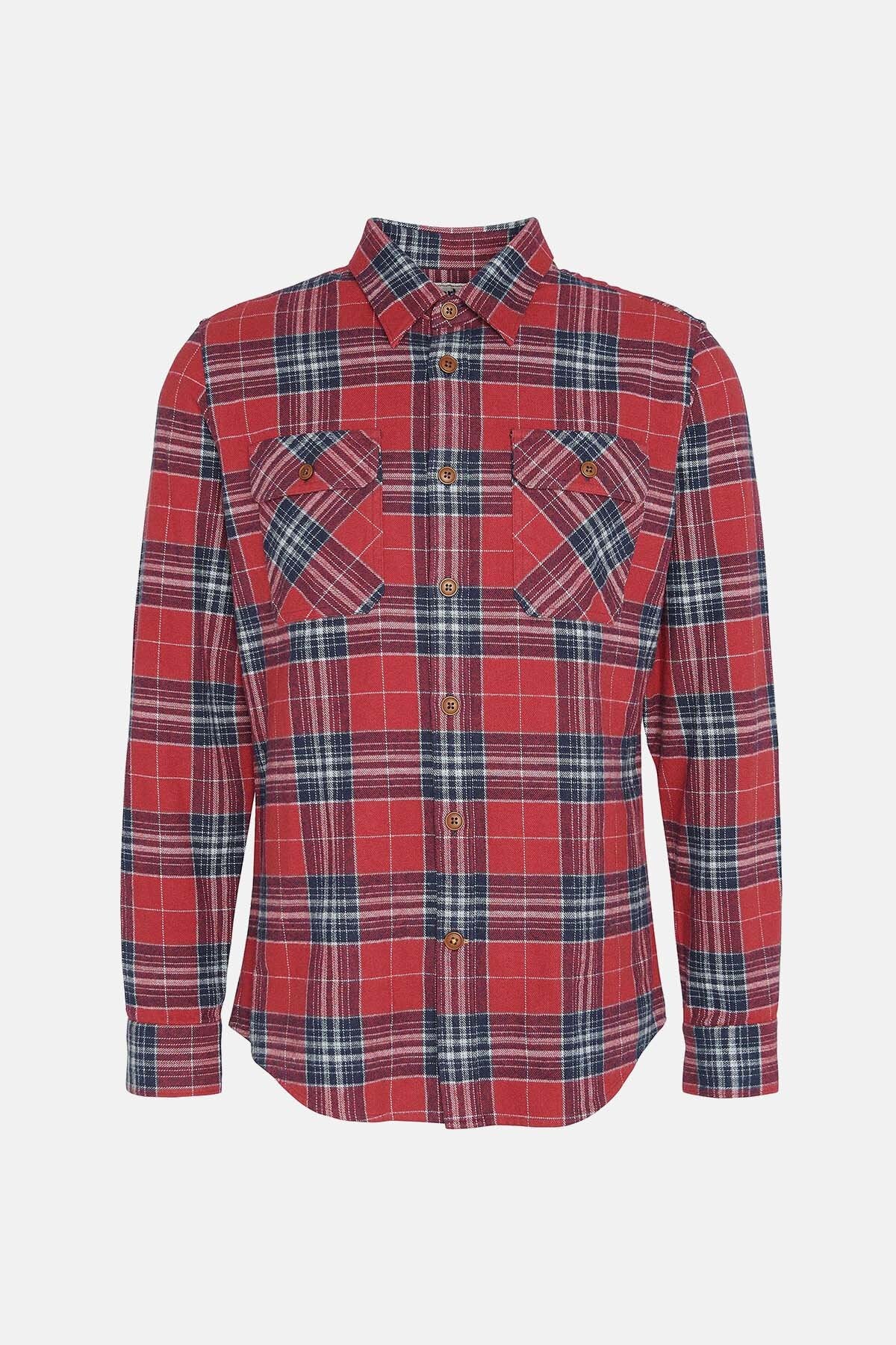 Allenhill Tailored Long Sleeved Shirt - HIGHLAND RED