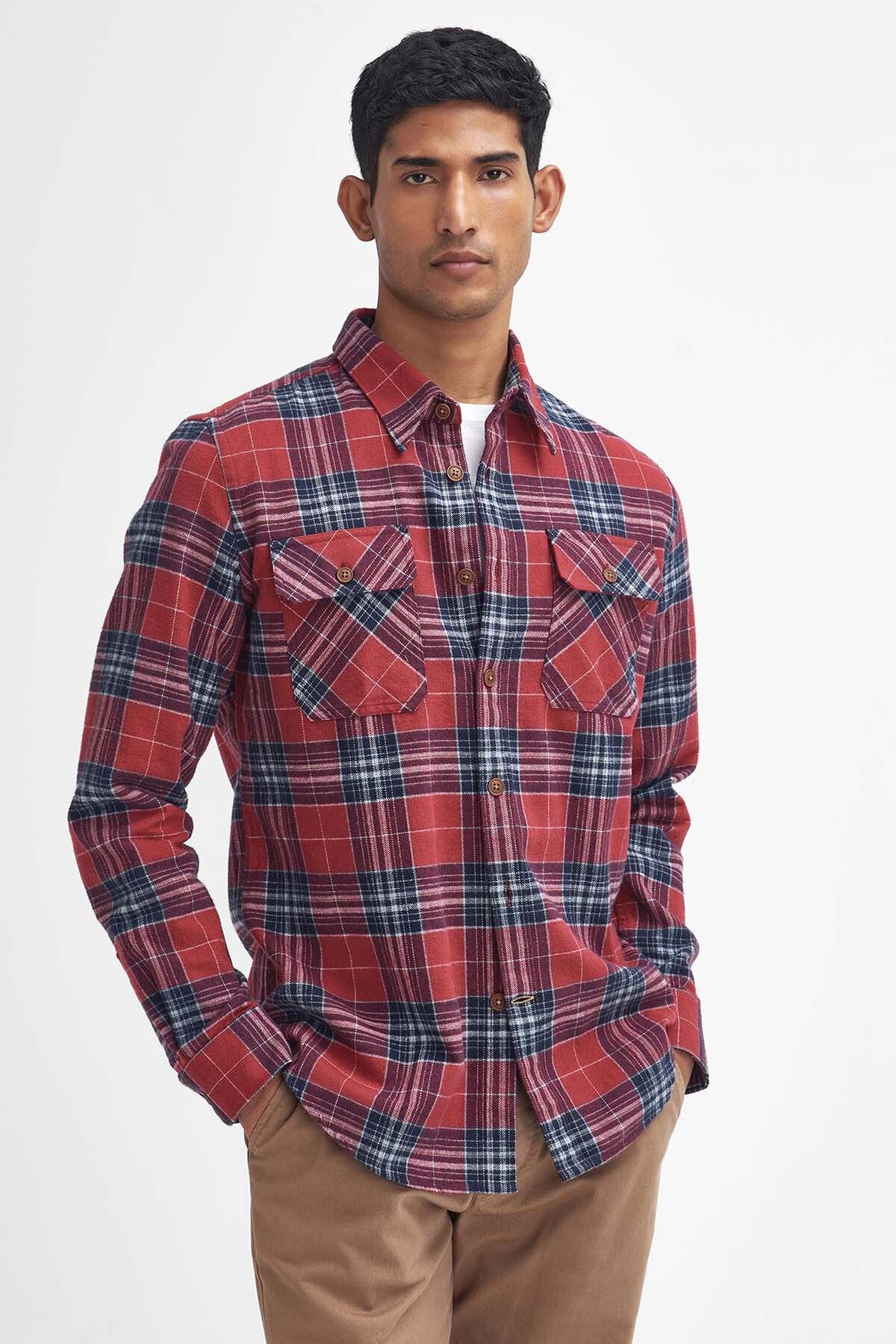 Allenhill Tailored Long Sleeved Shirt - HIGHLAND RED