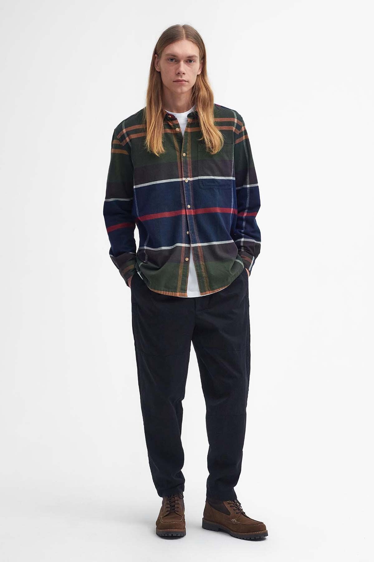 Bushlane Oversized Long-Sleeved Tartan Shirt - CLASSIC TARTAN