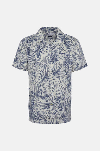 Falmouth Printed Regular Short-Sleeved Shirt - OATMEAL