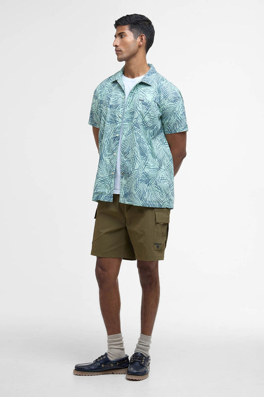 Falmouth Printed Regular Short-Sleeved Shirt - PALE APPLE