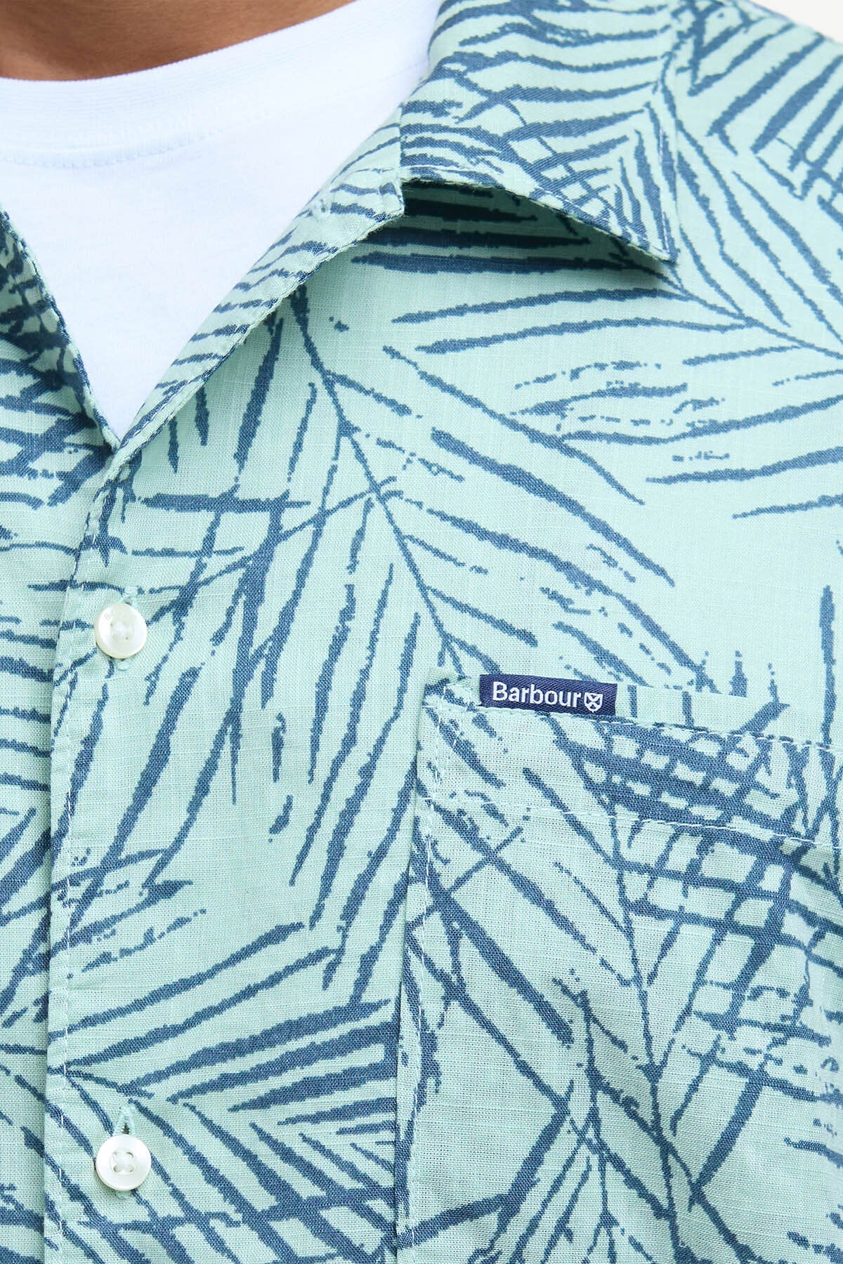 Falmouth Printed Regular Short-Sleeved Shirt - PALE APPLE