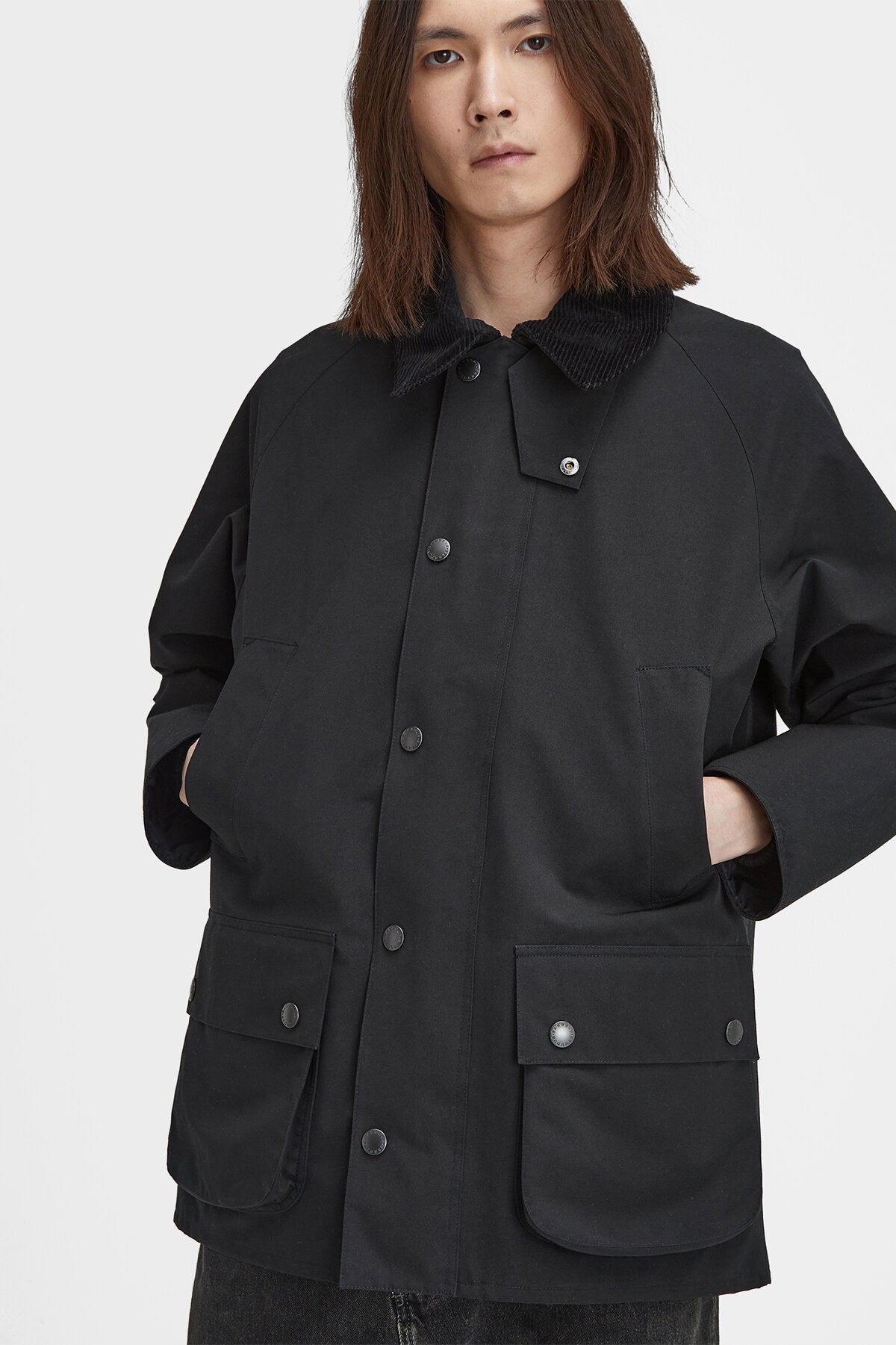 Classic Bedale Showerproof Jacket - BLACK