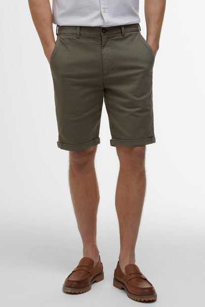 Washed Twill Chino Shorts - STONE
