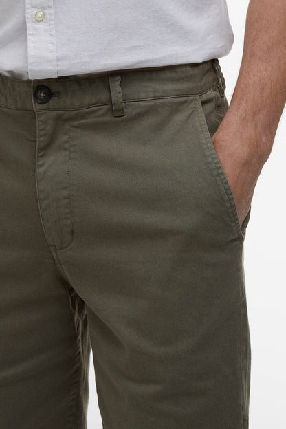 Washed Twill Chino Shorts - STONE