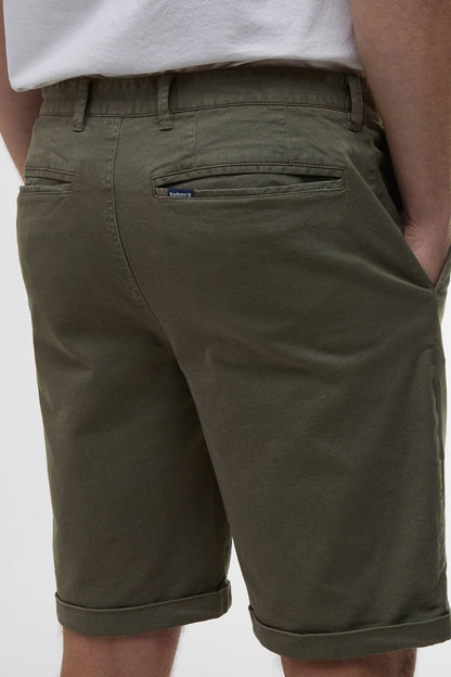 Washed Twill Chino Shorts - STONE