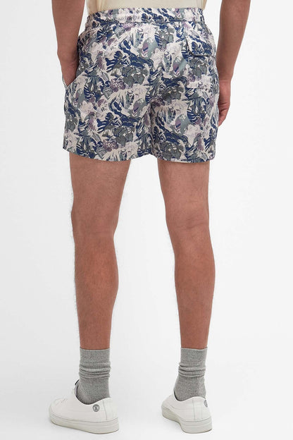 Hindle Palm-Leaf Swim Shorts - OLIVE