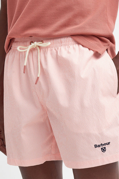 Somerset Pinstripe Swim Shorts - PINK CLAY