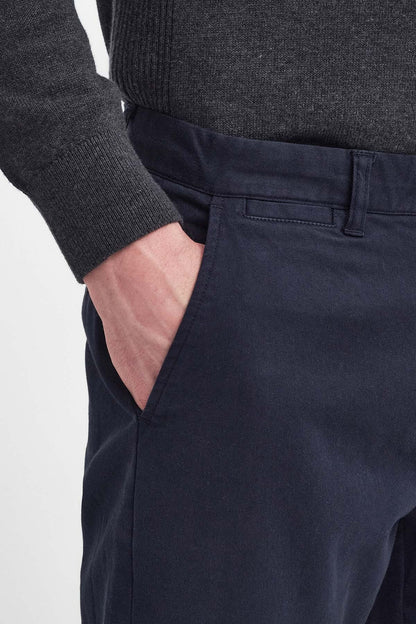 Washed Stretch Tailored Trousers - DARK NAVY