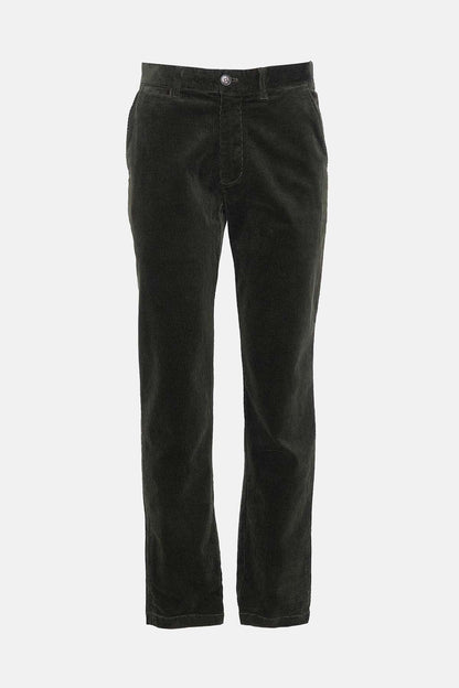Stretch Cord Tailored Trousers - FOREST