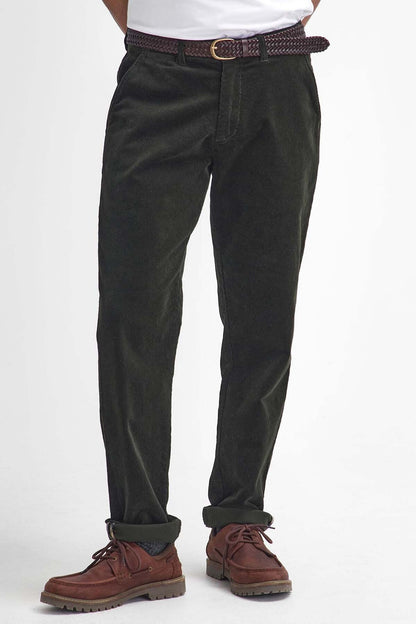 Stretch Cord Tailored Trousers - FOREST