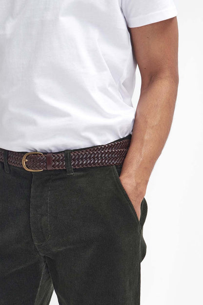 Stretch Cord Tailored Trousers - FOREST