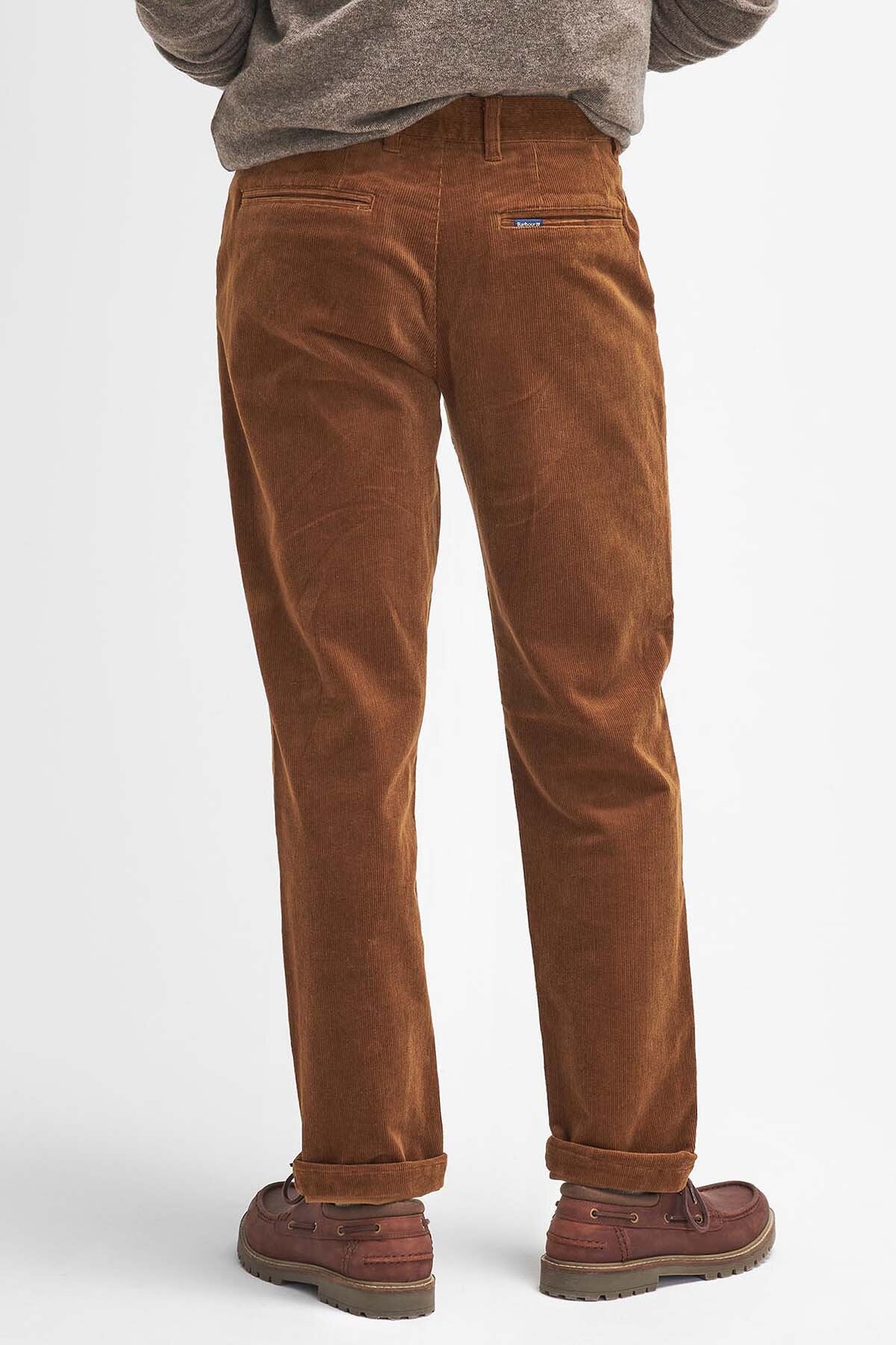 Stretch Cord Tailored Trousers - DARK HONEY