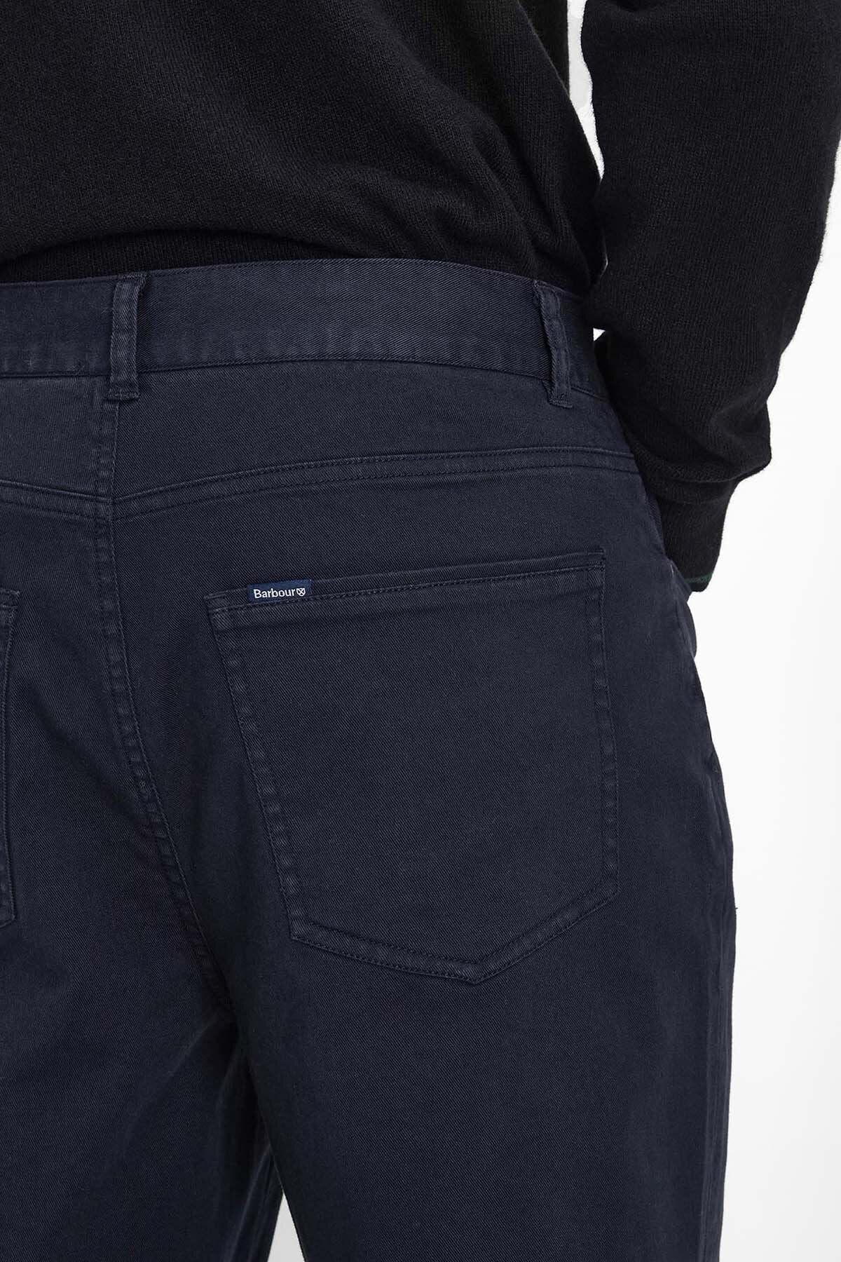 Washed Stretch Regular Trousers - DARK NAVY