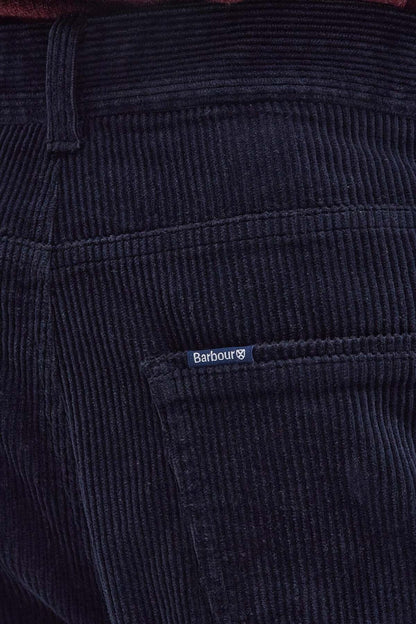 Stretch Cord Regular Trousers - NAVY