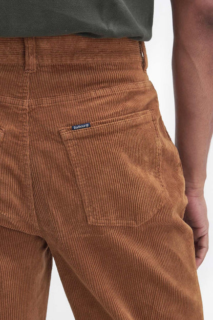 Stretch Cord Regular Trousers - DARK HONEY