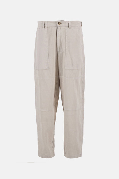 Linen-Blend Relaxed Trousers - MIST