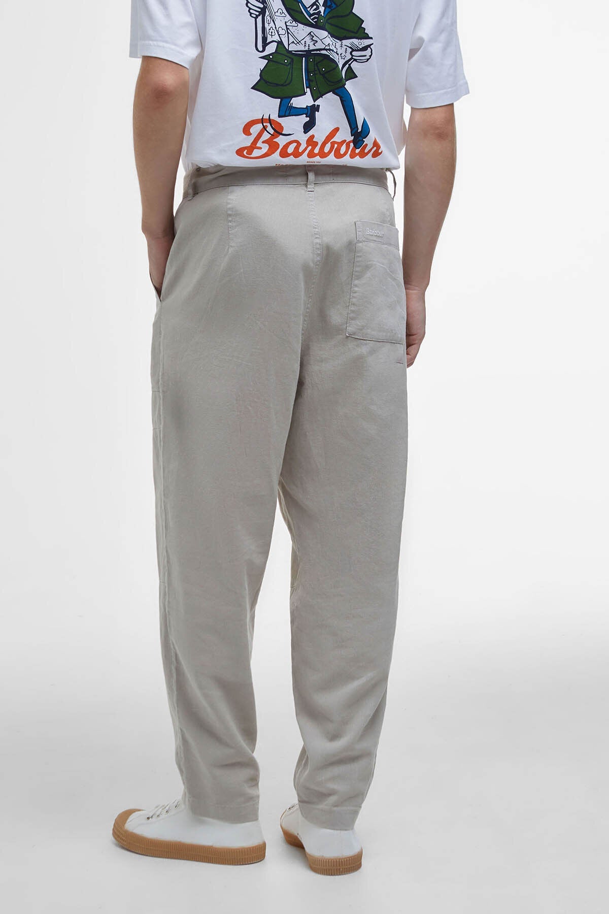 Linen-Blend Relaxed Trousers - MIST