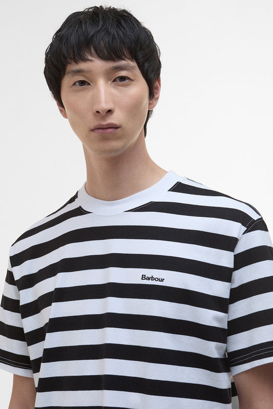 Saltford Striped Oversized T-Shirt - BLACK