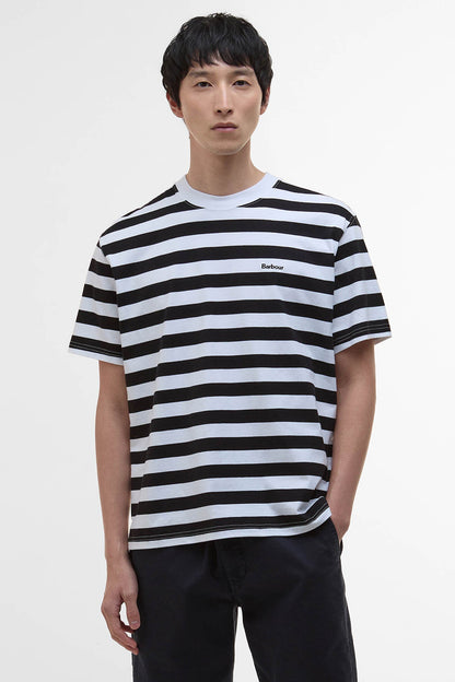 Saltford Striped Oversized T-Shirt - BLACK