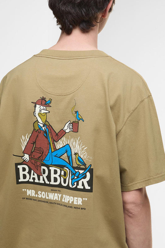 Campbell Oversized Graphic T-Shirt - BRITISH KHAKI