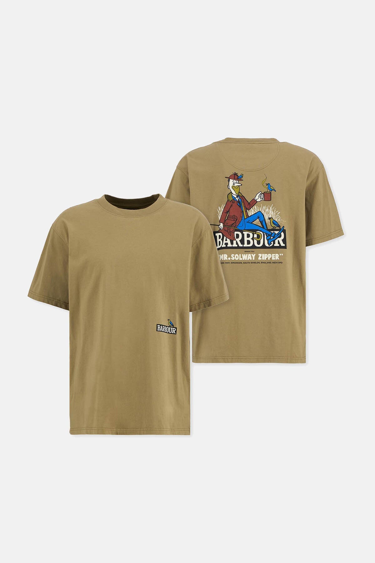 Campbell Oversized Graphic T-Shirt - BRITISH KHAKI