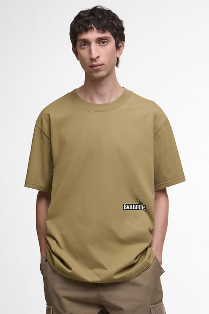 Campbell Oversized Graphic T-Shirt - BRITISH KHAKI