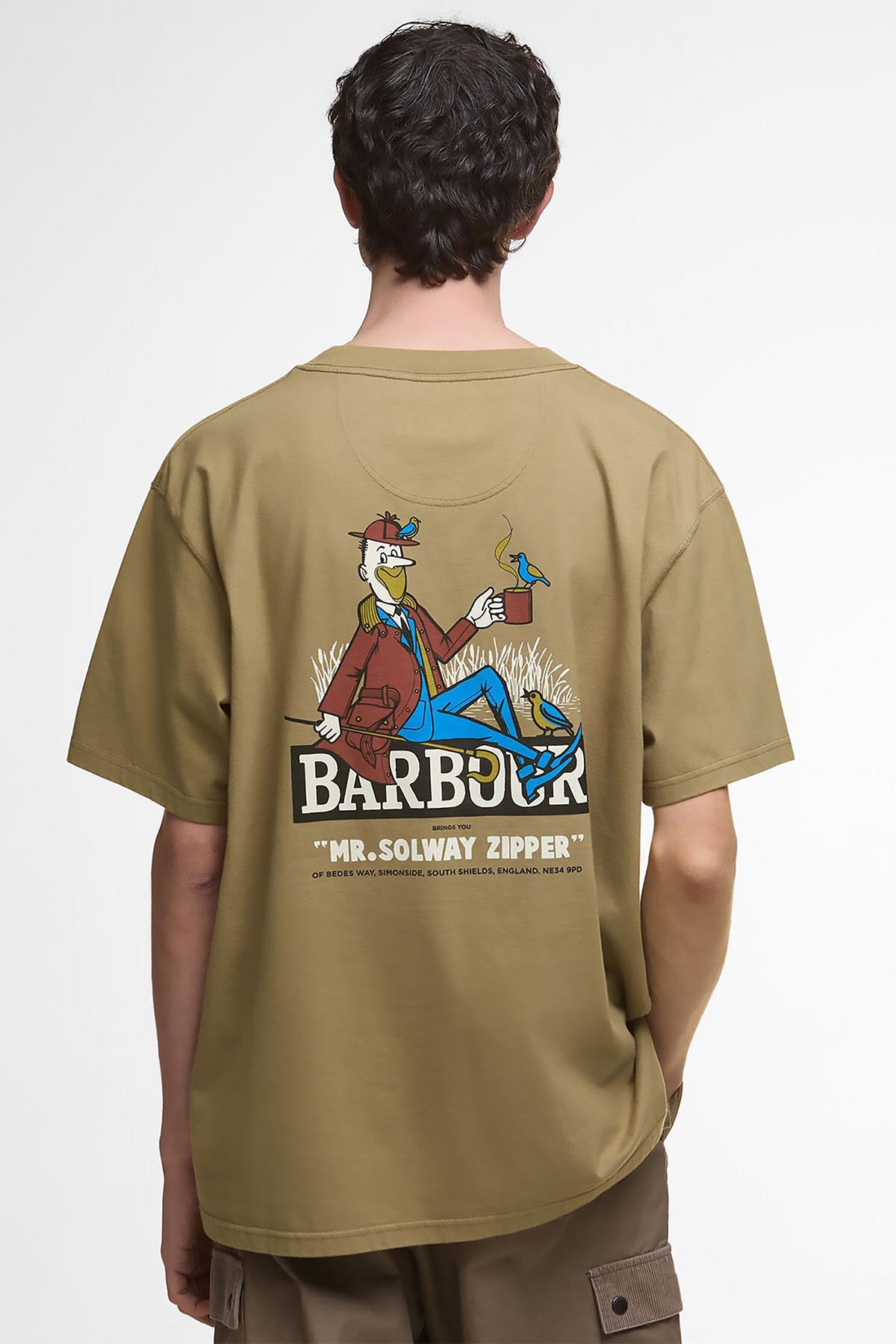 Campbell Oversized Graphic T-Shirt - BRITISH KHAKI