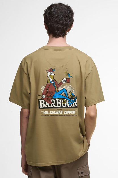 Campbell Oversized Graphic T-Shirt - BRITISH KHAKI