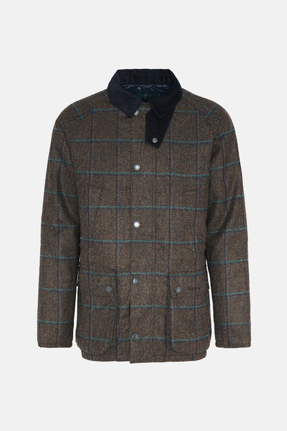 Bedale Check Wool Jacket - BROWN