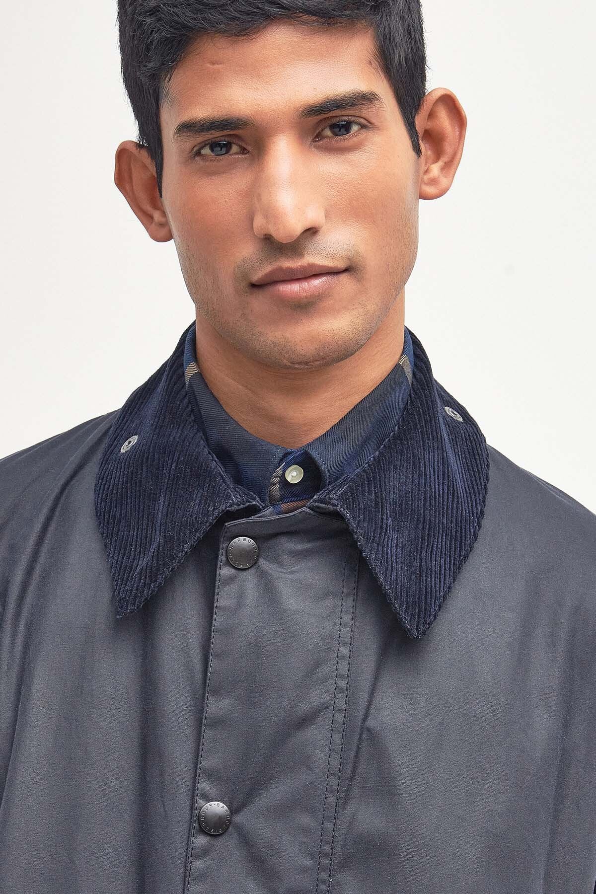 Border Wax Jacket - NAVY