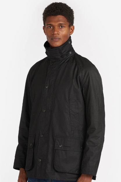 Ashby Waxed Cotton Jacket - BLACK