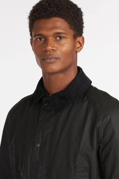 Ashby Waxed Cotton Jacket - BLACK