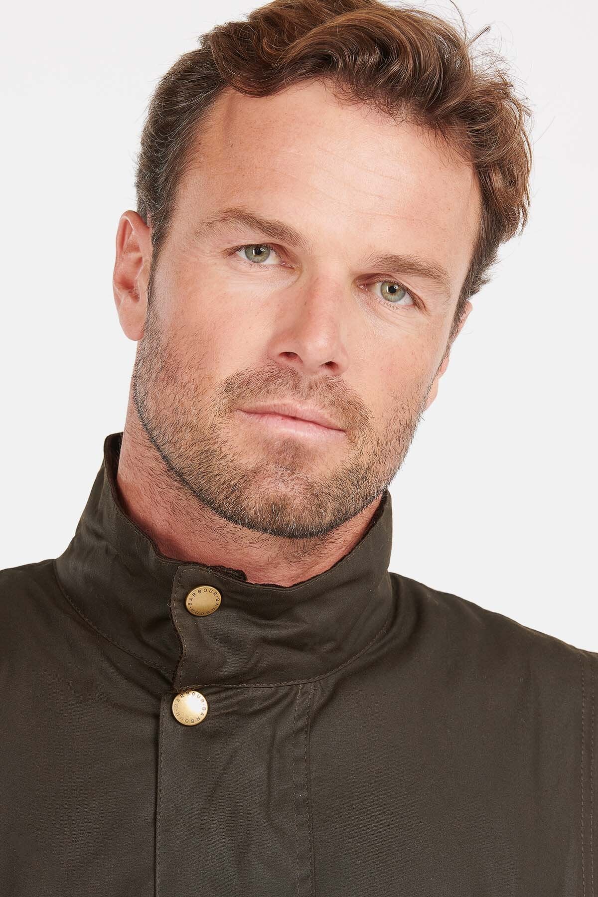 Waxed Cotton Gilet - OLIVE