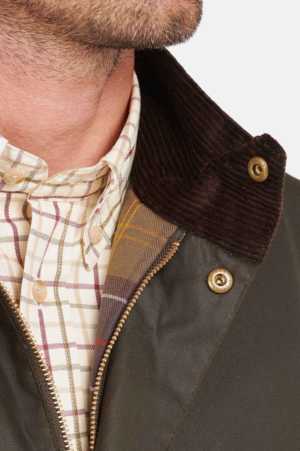 Waxed Cotton Gilet - OLIVE