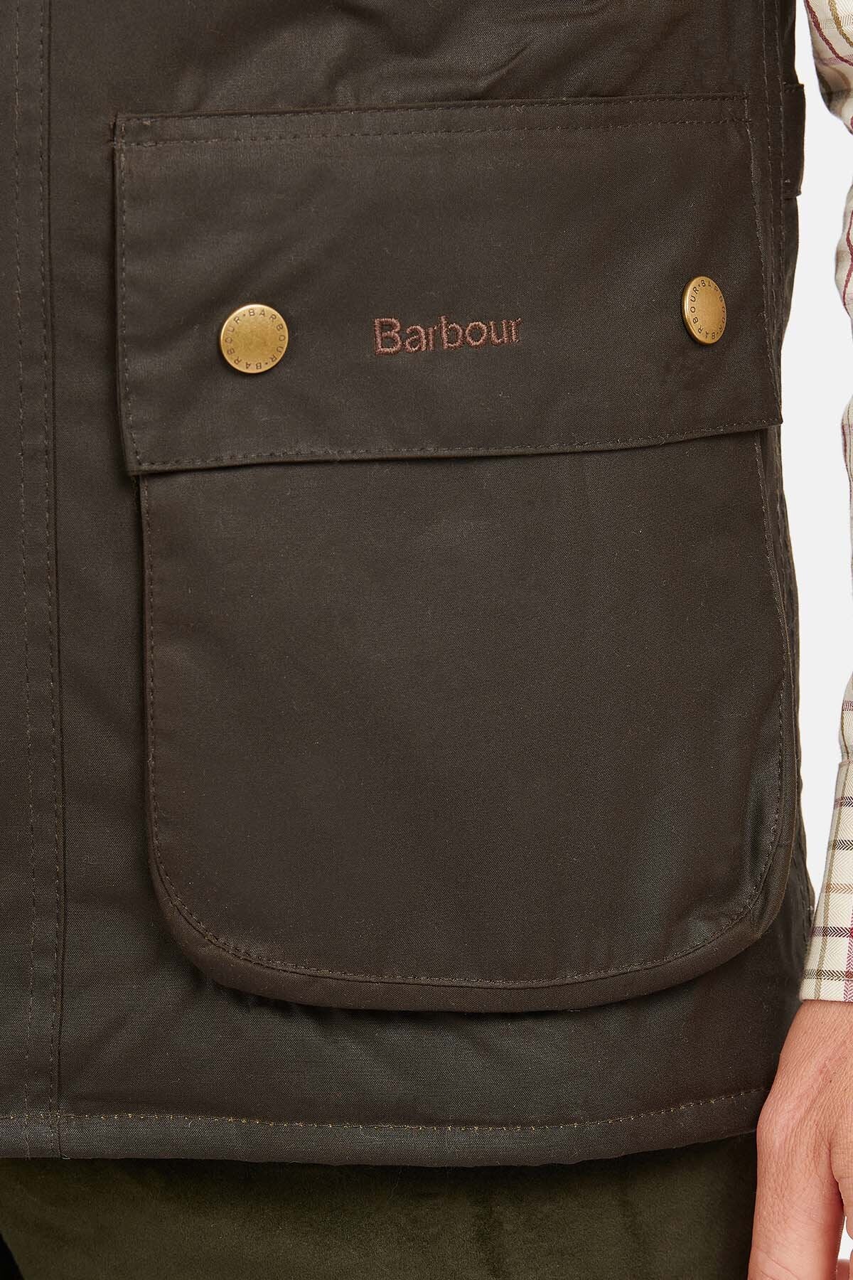 Waxed Cotton Gilet - OLIVE