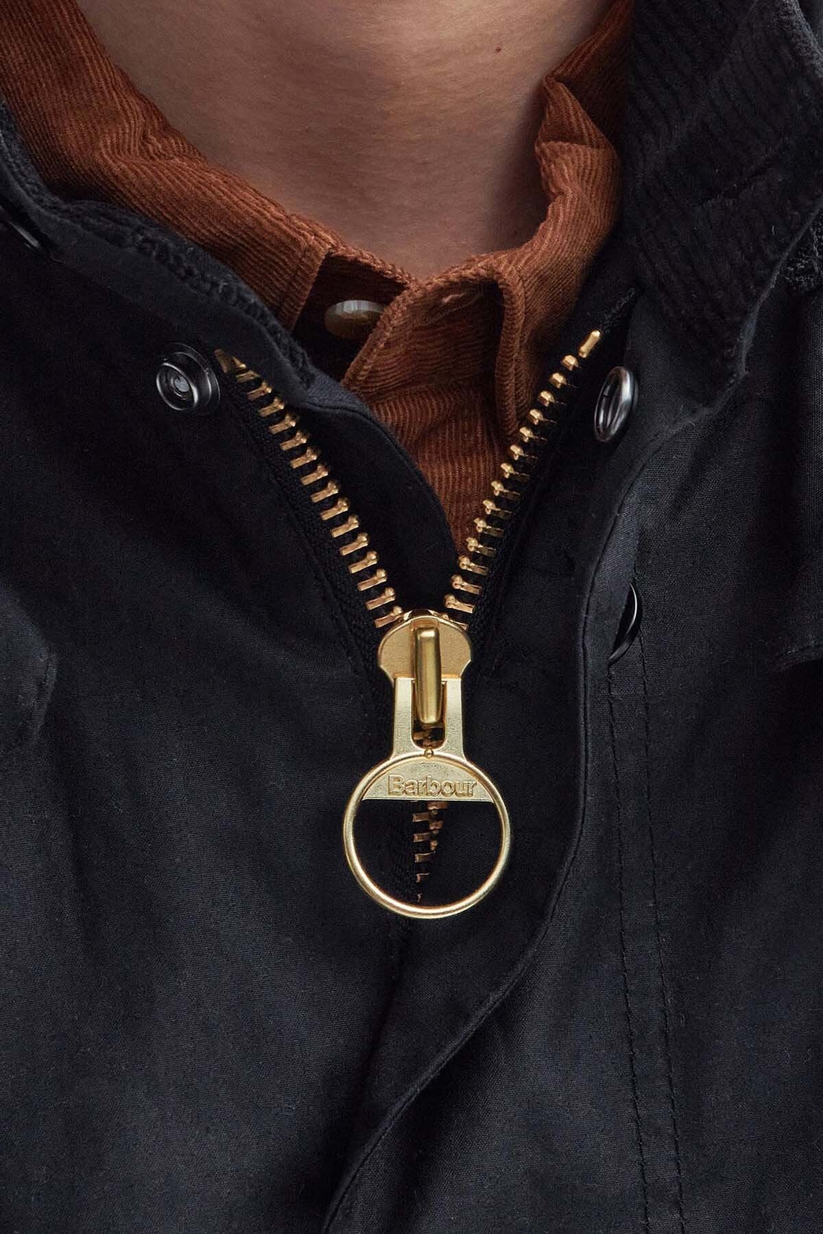 Short Wind Waxed Parka - BLACK