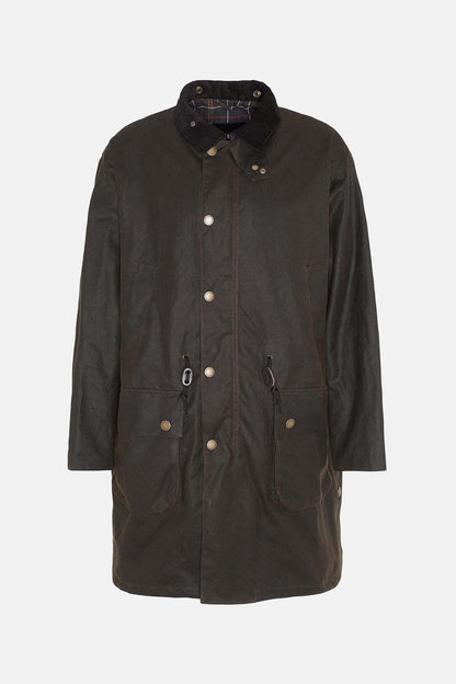 Bedale Waxed Trench Coat - OLIVE