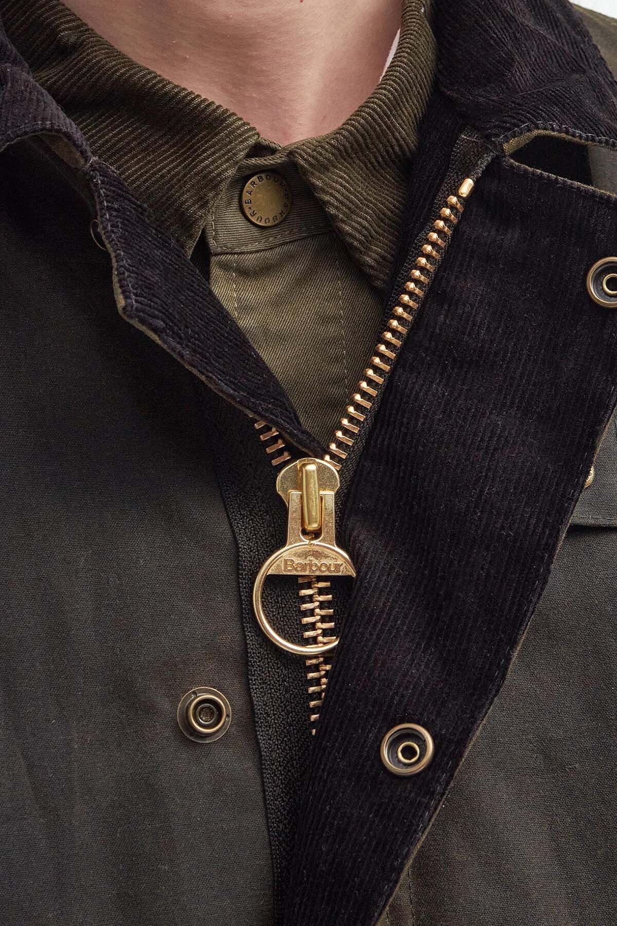 Bedale Waxed Trench Coat - OLIVE