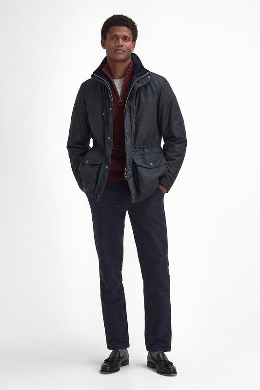 Falstone Waxed Jacket - NAVY