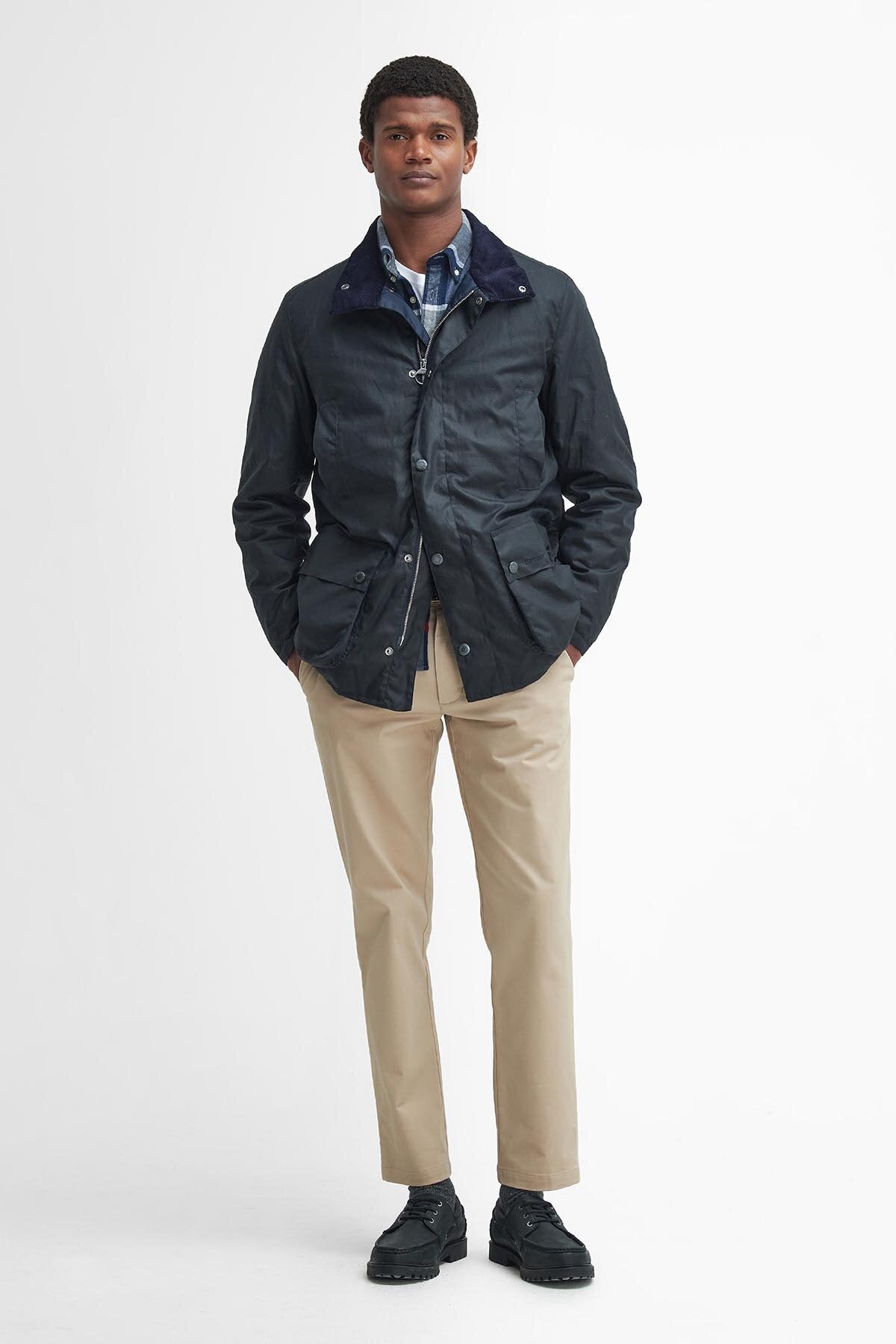 Beaufort Waxed Mac - NAVY