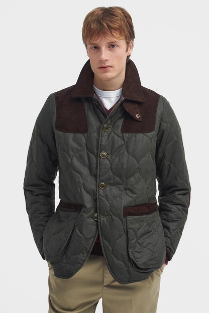 Sporting Quilted Waxed Jacket - ARCHIVE OLIVE
