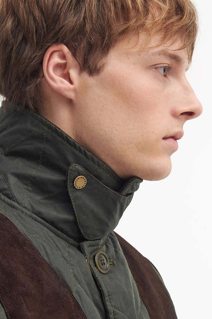 Sporting Quilted Waxed Jacket - ARCHIVE OLIVE