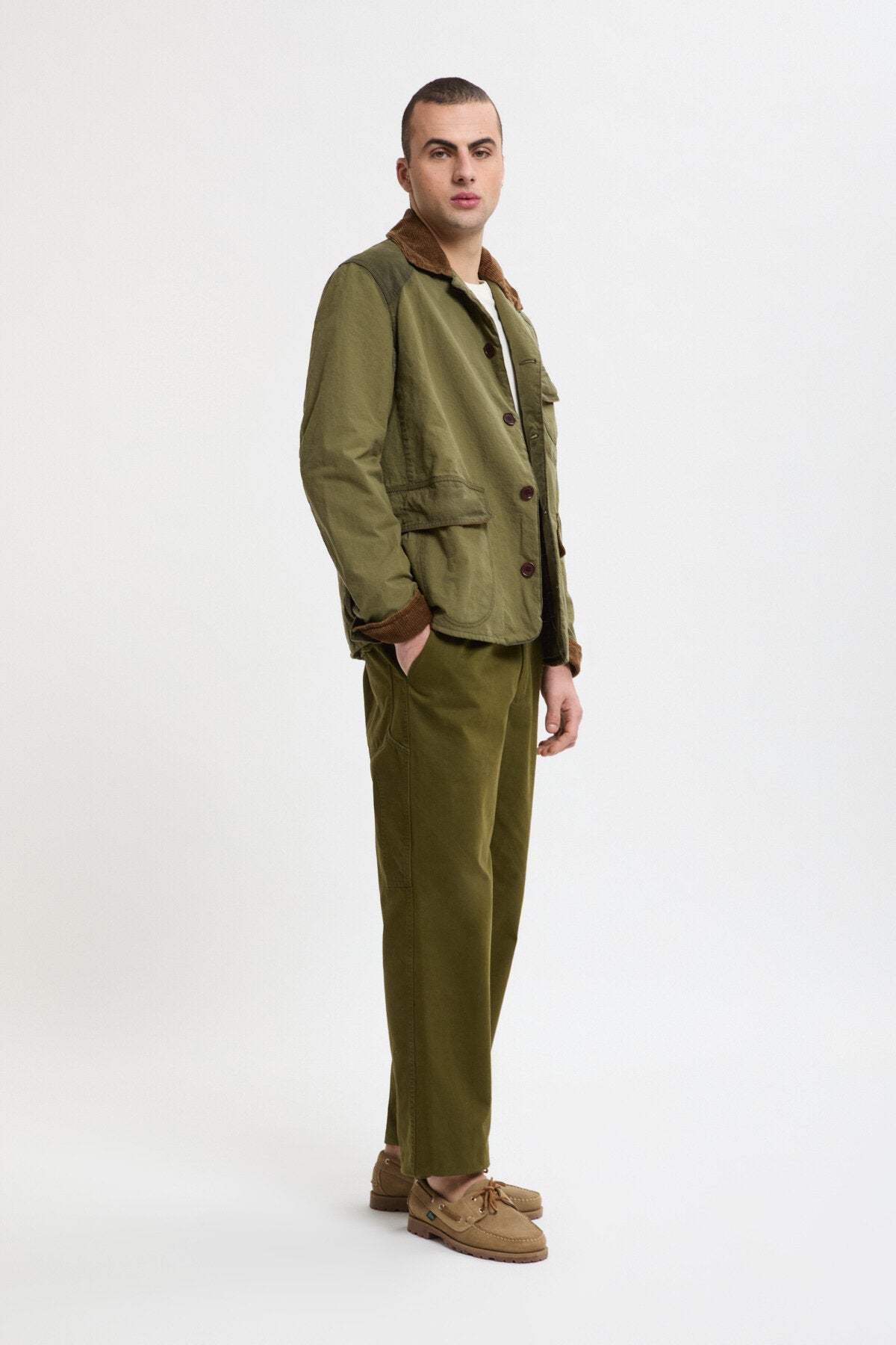 Workwear Wax Blazer - ARCHIVE OLIVE