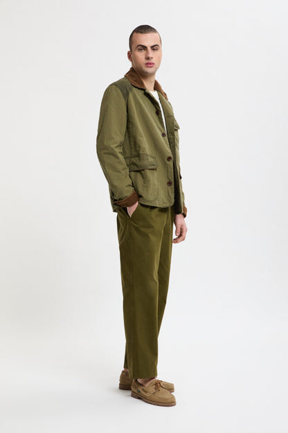 Workwear Wax Blazer - ARCHIVE OLIVE