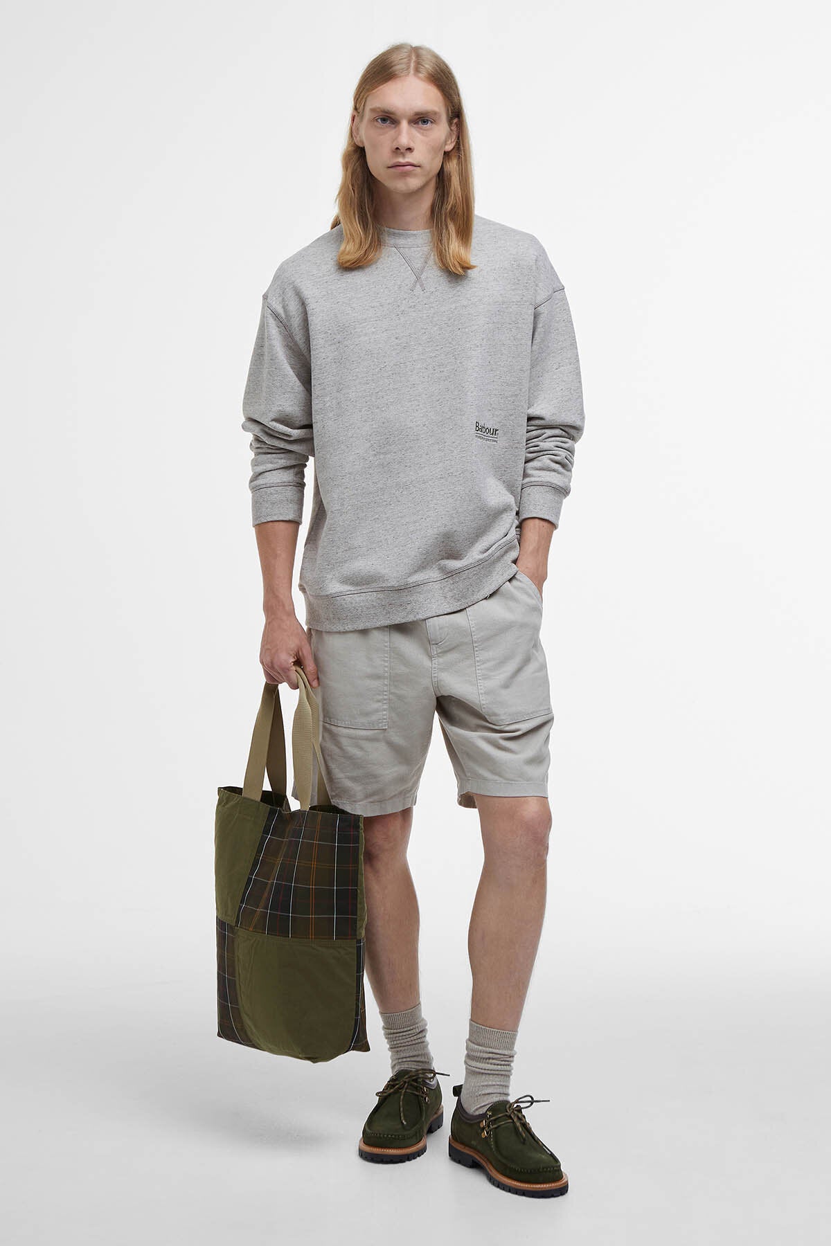 Transport Patchwork Tote Bag - DUSKY GREEN