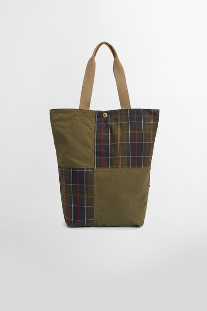 Transport Patchwork Tote Bag - DUSKY GREEN