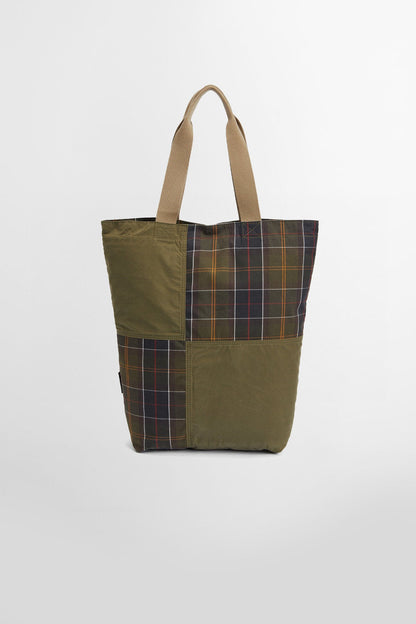 Transport Patchwork Tote Bag - DUSKY GREEN