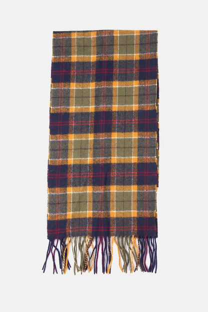 Tartan Lambswool Scarf - GREEN/NAVY/RED