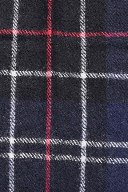 Tartan Lambswool Scarf - NAVY/RED